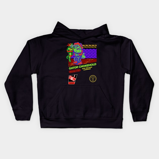 Gator Chokehold (raph) Kids Hoodie by dimensionxtoys